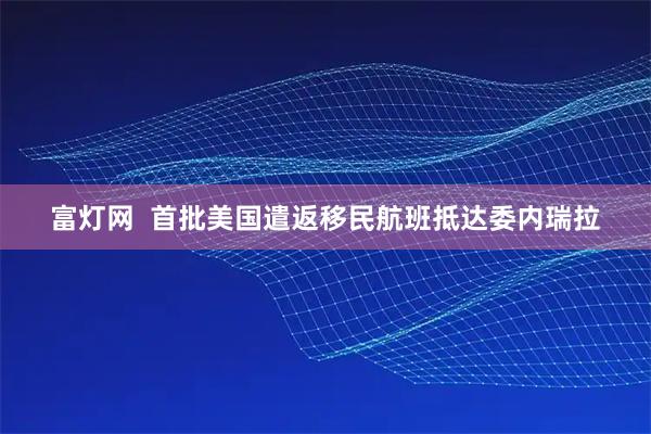 富灯网 首批美国遣返移民航班抵达委内瑞拉